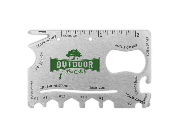 Metal Card Multi Tool in Silver