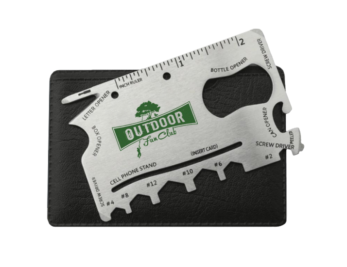 Branded Card Multi Tool with Logo in Wallet