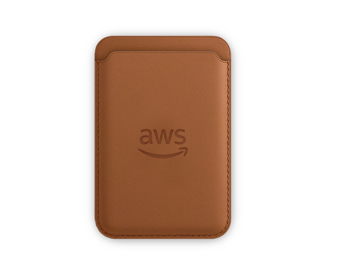 Brown Faux Leather MagSafe Card Wallet