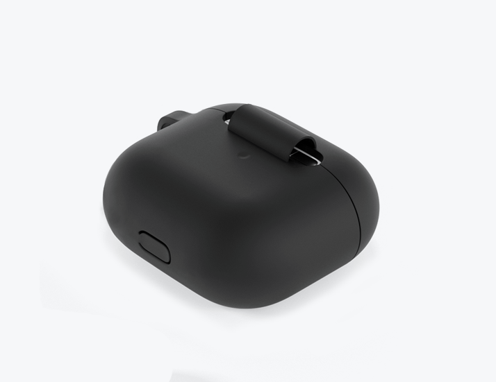 Black AirPod 4 Silicone Cover Back