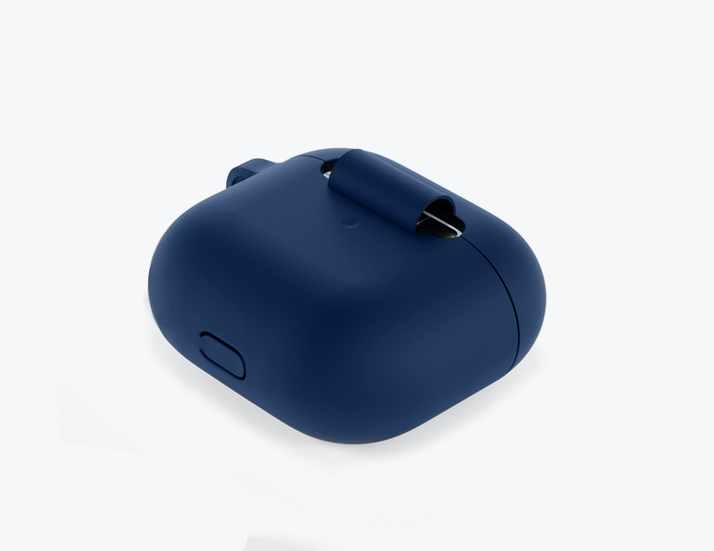Navy AirPod 4 Silicone Case Back