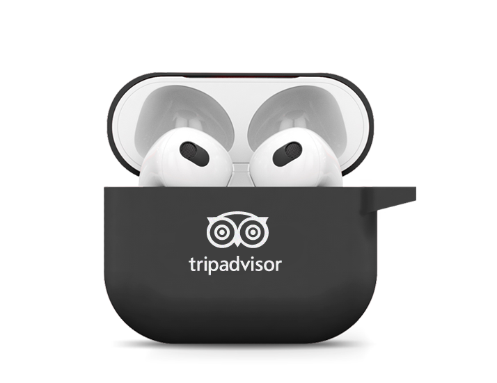Black Airpod 3 Silicone Cover with Logo