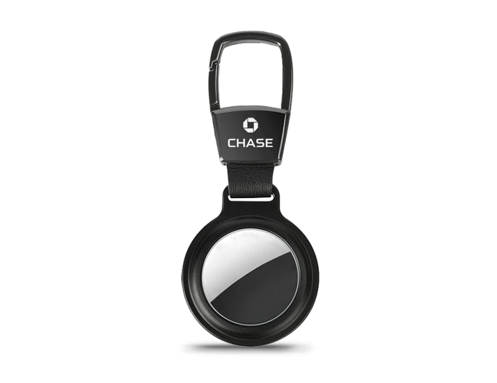 Black Engraved Magnetic AirTag Keyring