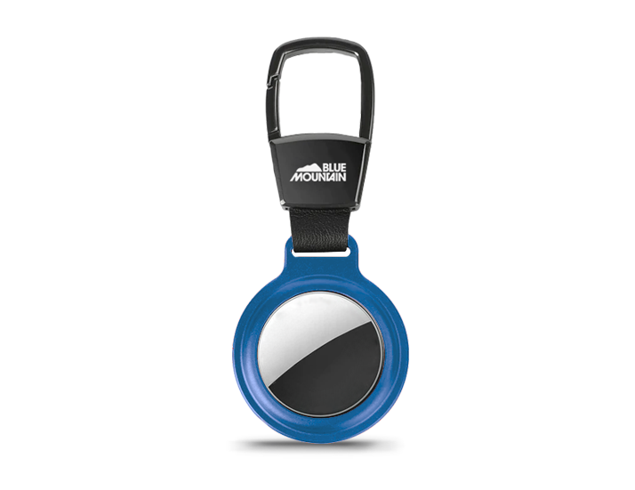 Blue Engraved Magnetic AirTag Case