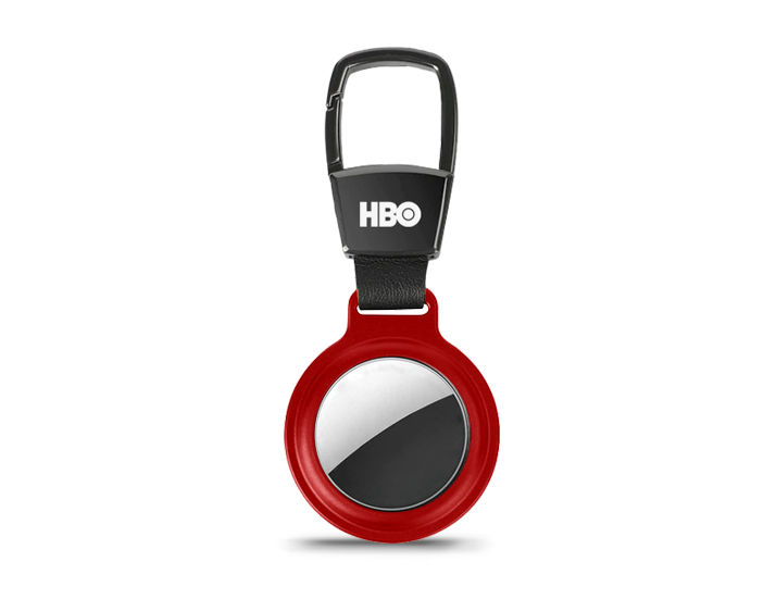 Red Engraved Magnetic AirTag Case