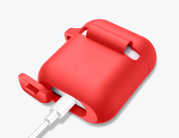 Red AirPod 2 Silicone Cover Back