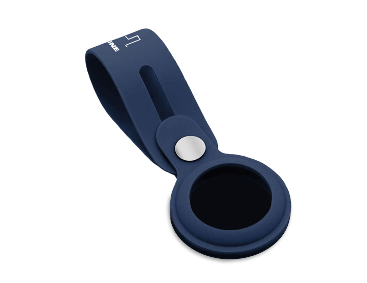 Navy AirTag Loop Keyring Perspective