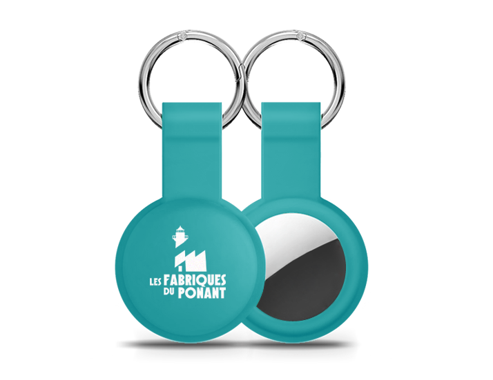 Turquoise Silicone Airtag Keyring