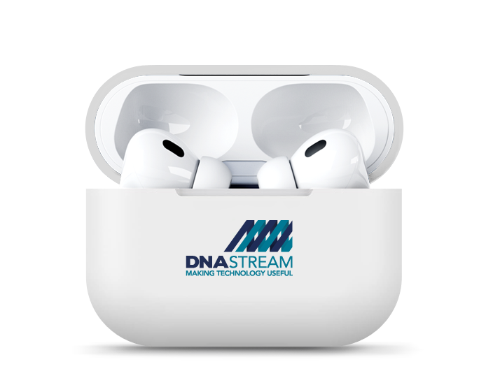 White AirPod 2 Pro Protective Cover with Logo