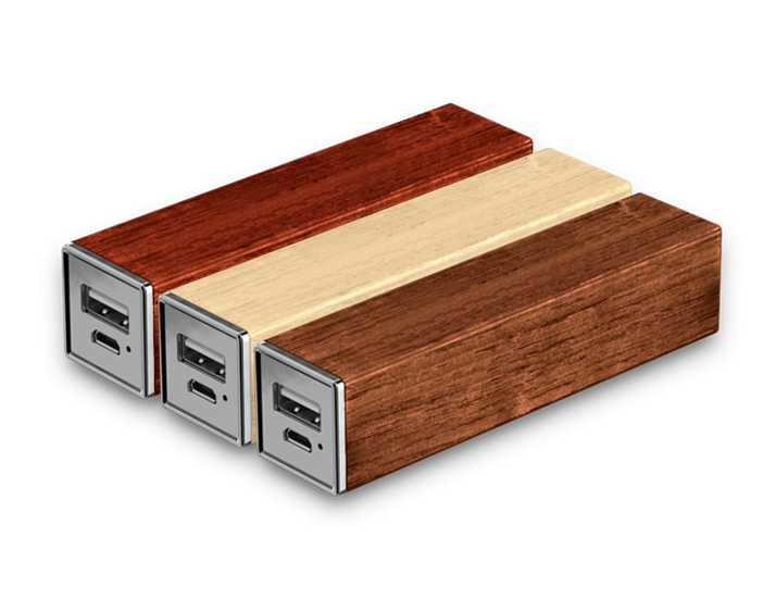 Timber Power Bank Wooden Finishes