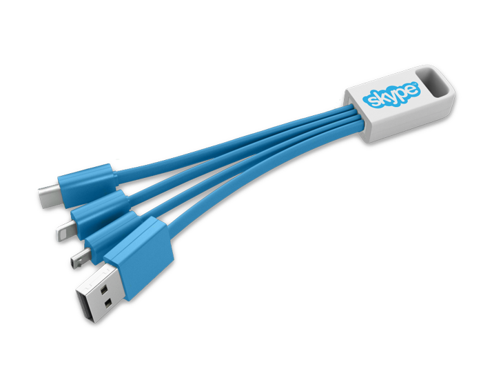 Basic Blue 3-in-1 Charging Cable