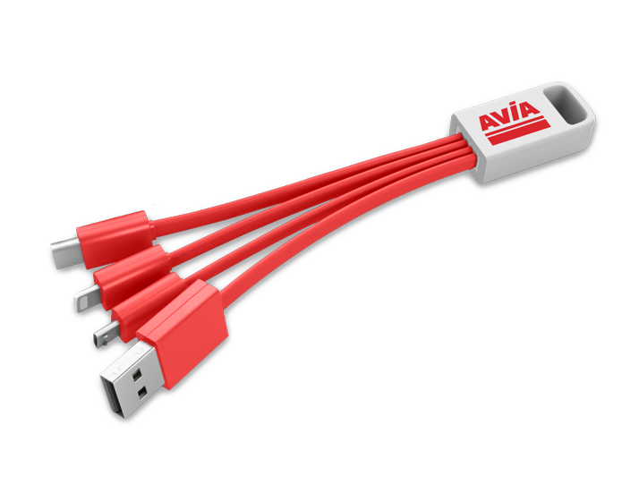 Basic Red 3-in-1 Charging Cable