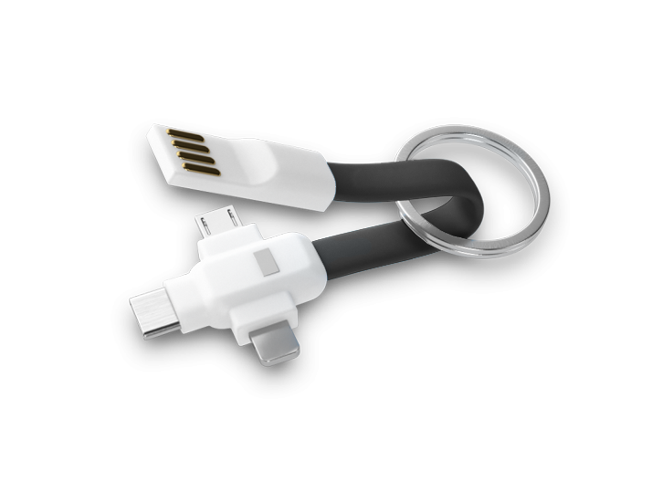 Black Combo USB Cable Open