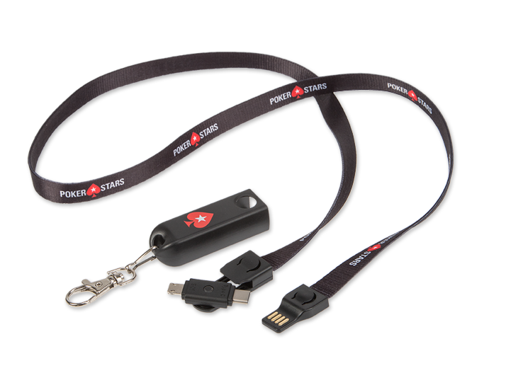 Black Neck Lanyard USB Cable