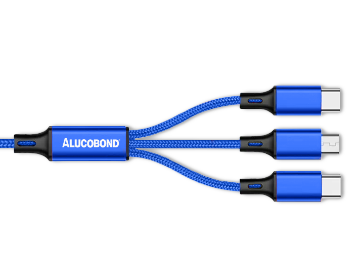 Blue Printed Rope 3-in-1 Cable
