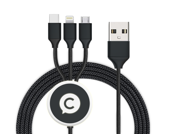 Shine 3-in-1 LED Logo Charging Cable