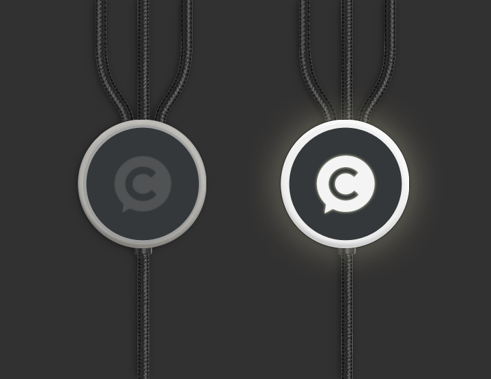 Shine Charging Cable with Glowing LED Logo