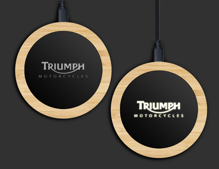 15W Woody LED Logo Wireless Charging Pads