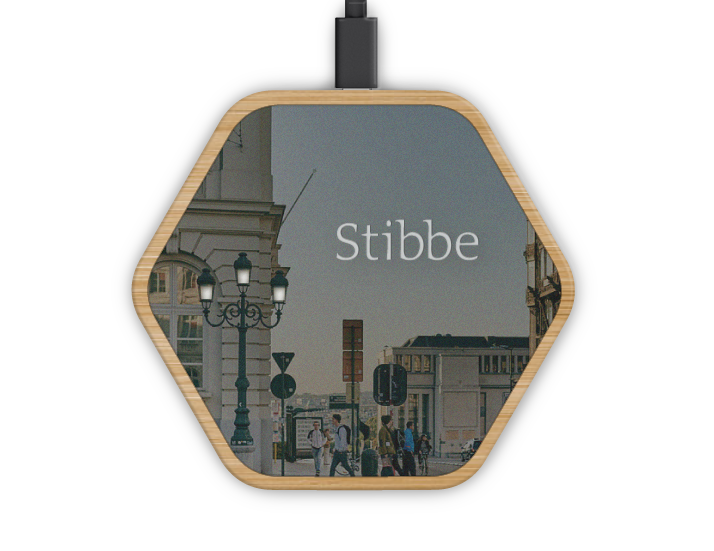 15W Bamboo Wireless Chargers with LED Logo