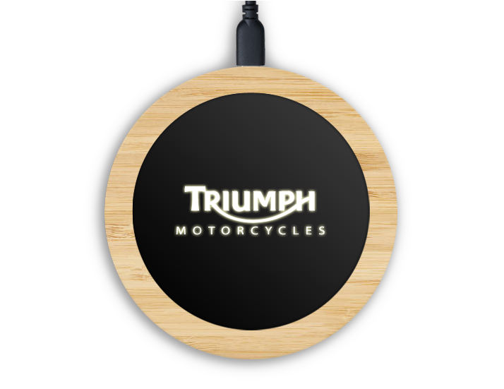 15W Woody Wireless Chargers with Engraved LED Logo