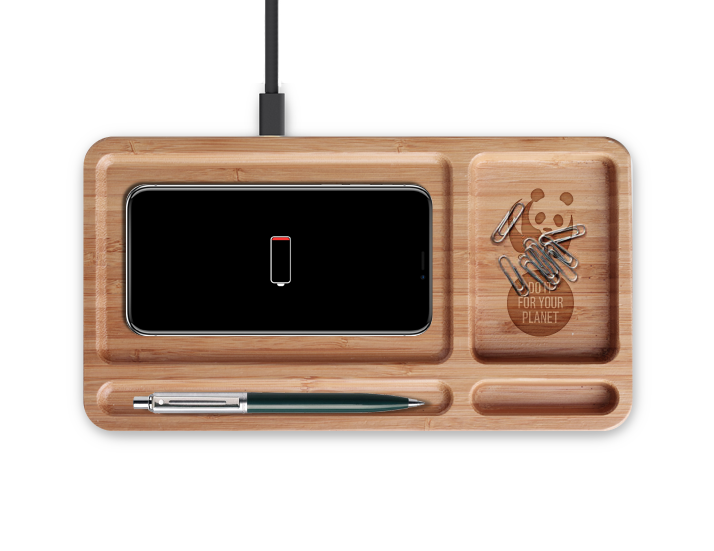 Promotional Bamboo Desk Charger