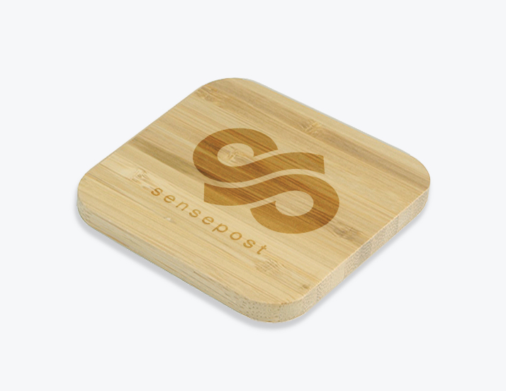 Square Bamboo Wireless Charger