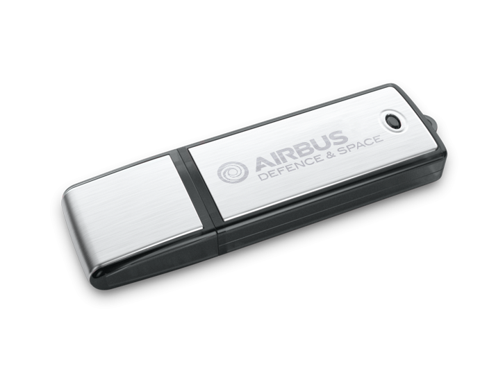 Black Aluminium USB Drive Perspective