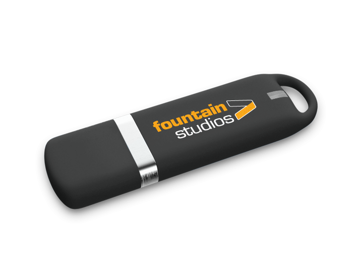 Black Keyring USB Drive Branded