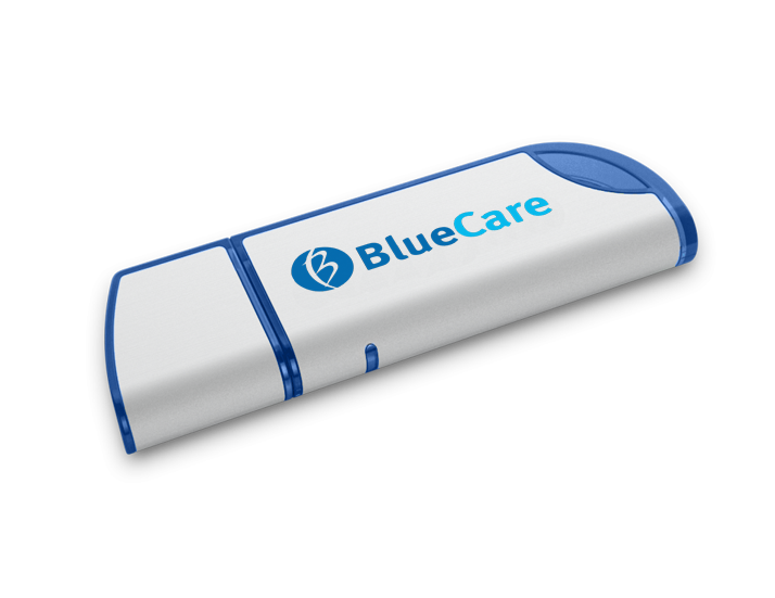 Blue Bullet USB Drive Perspective