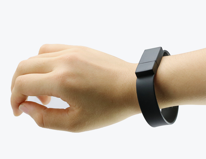 USB Wristband on Wrist