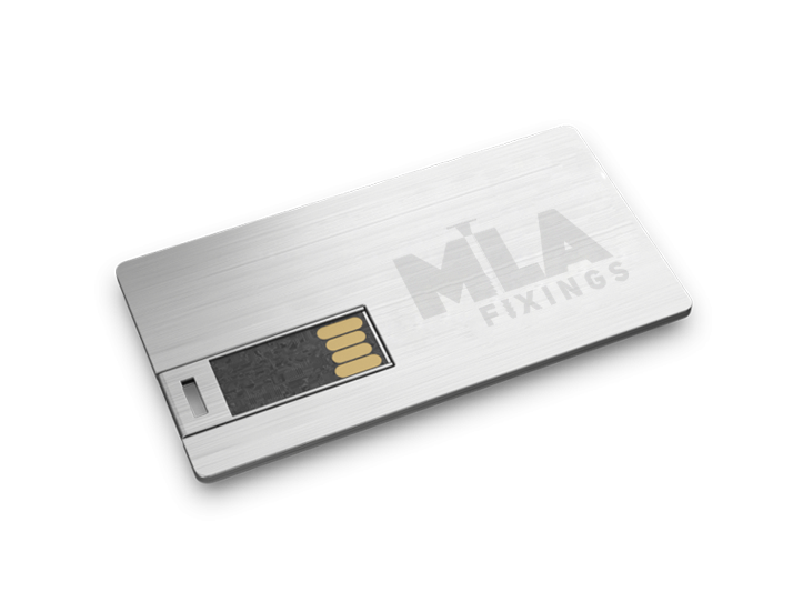 Engraved Mini Metal USB Card Closed