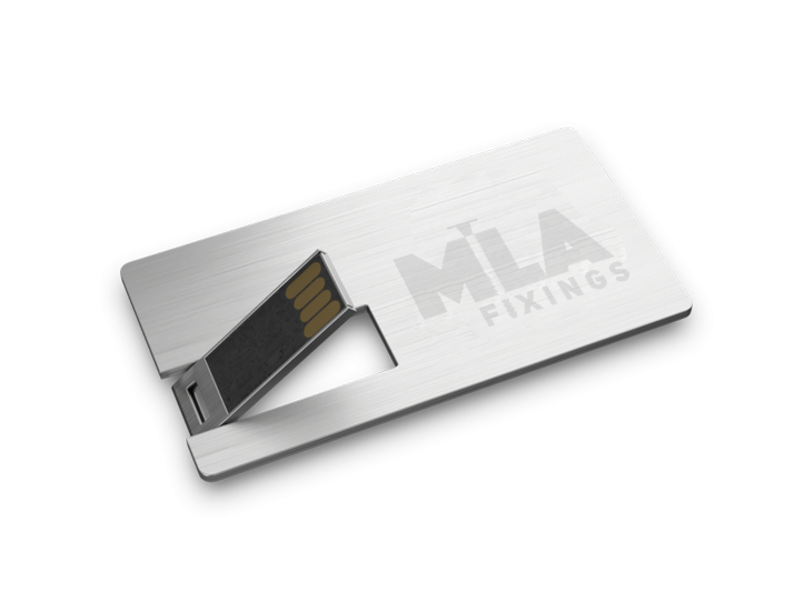 Engraved Mini Metal USB Card Open