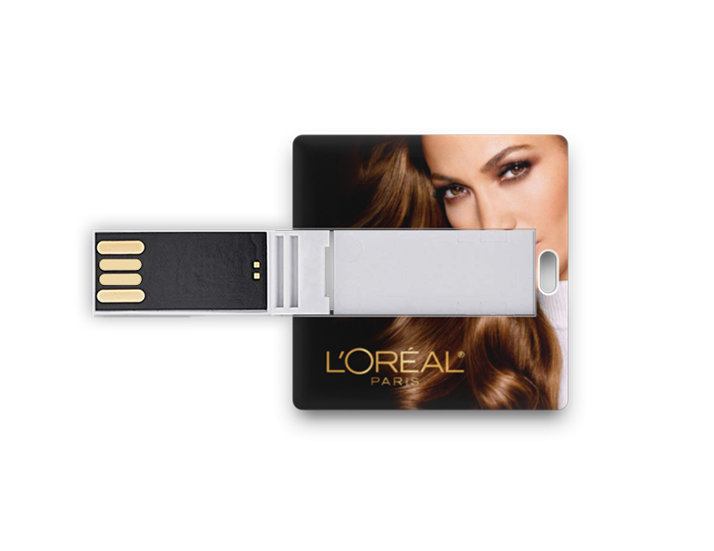 Square Card USB Drive with Photographic Print