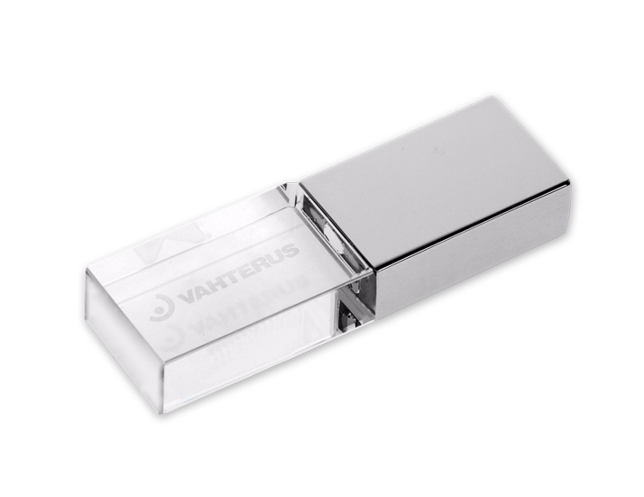 Metal Crystal USB Drive Back