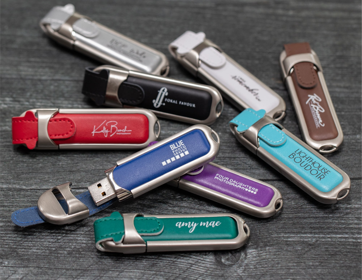 Colourful Leather USB Sticks