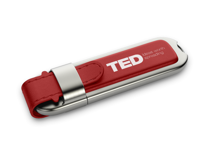 Red Original Leather USB Drive