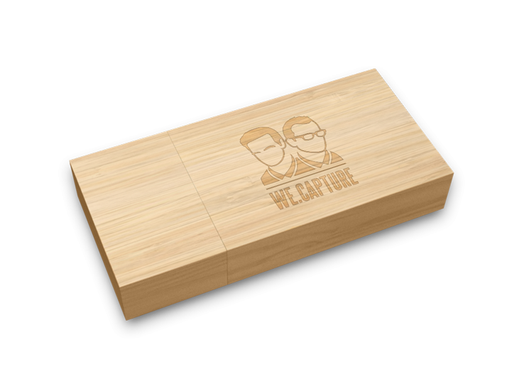 Engraved Bamboo USB Stick 3D