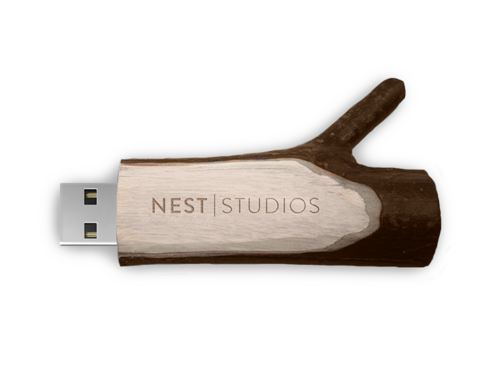 Wooden Twig USB Drive