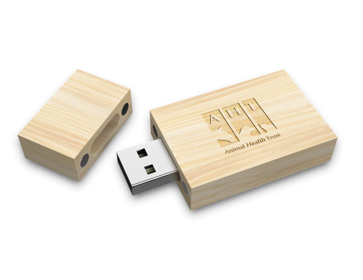 Maple Wooden USB Drive open