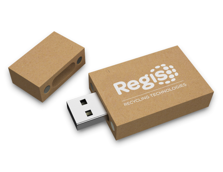 Recycled Paper USB Drive Open