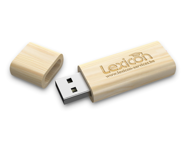 Timber Wood USB Drive Open