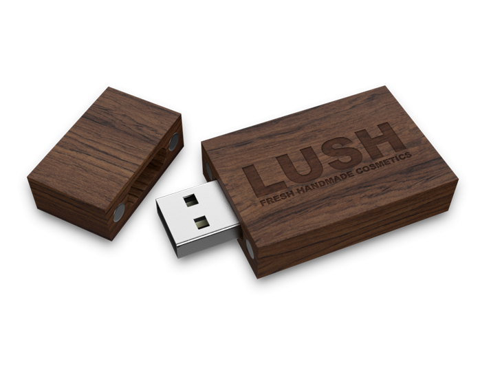 Walnut USB Drive Open