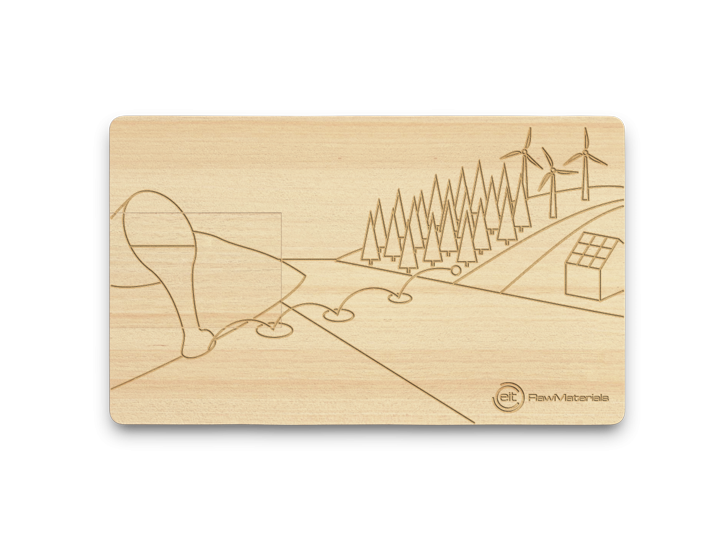 Wood USB Card with Engraved Logo