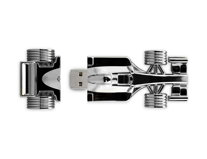 Metal F1 USB Drive Open